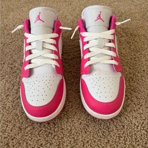 Nike Jordans in Pink and White